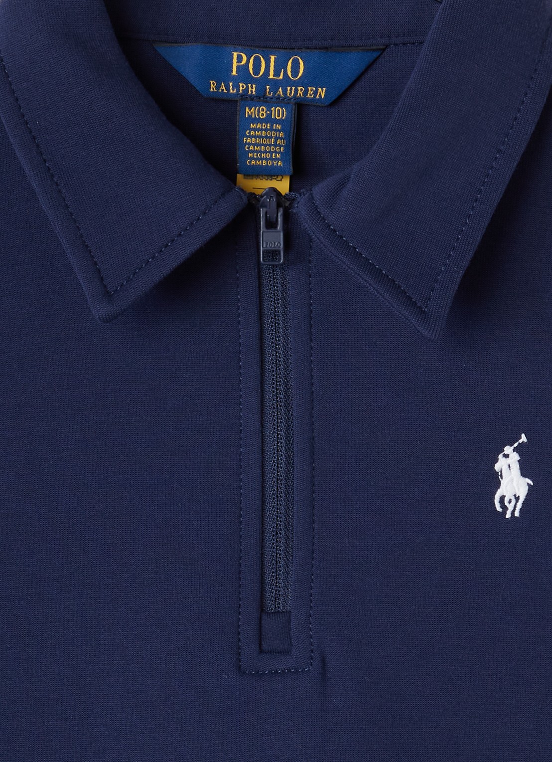 Ralph Lauren Sweater met halve rits - detail 3 donkerblauw