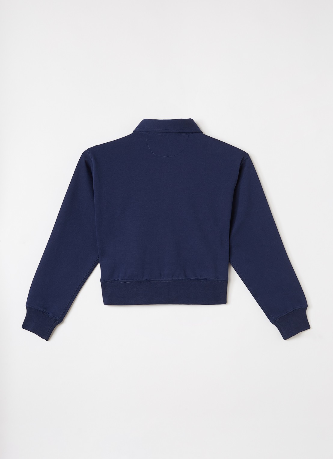 Ralph Lauren Sweater met halve rits - voorkant 2 donkerblauw