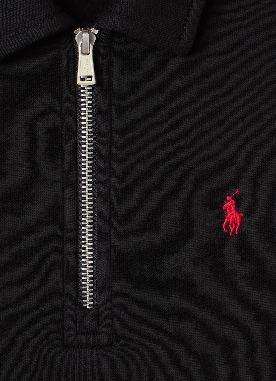 Ralph Lauren Sweater met halve rits - detail zwart