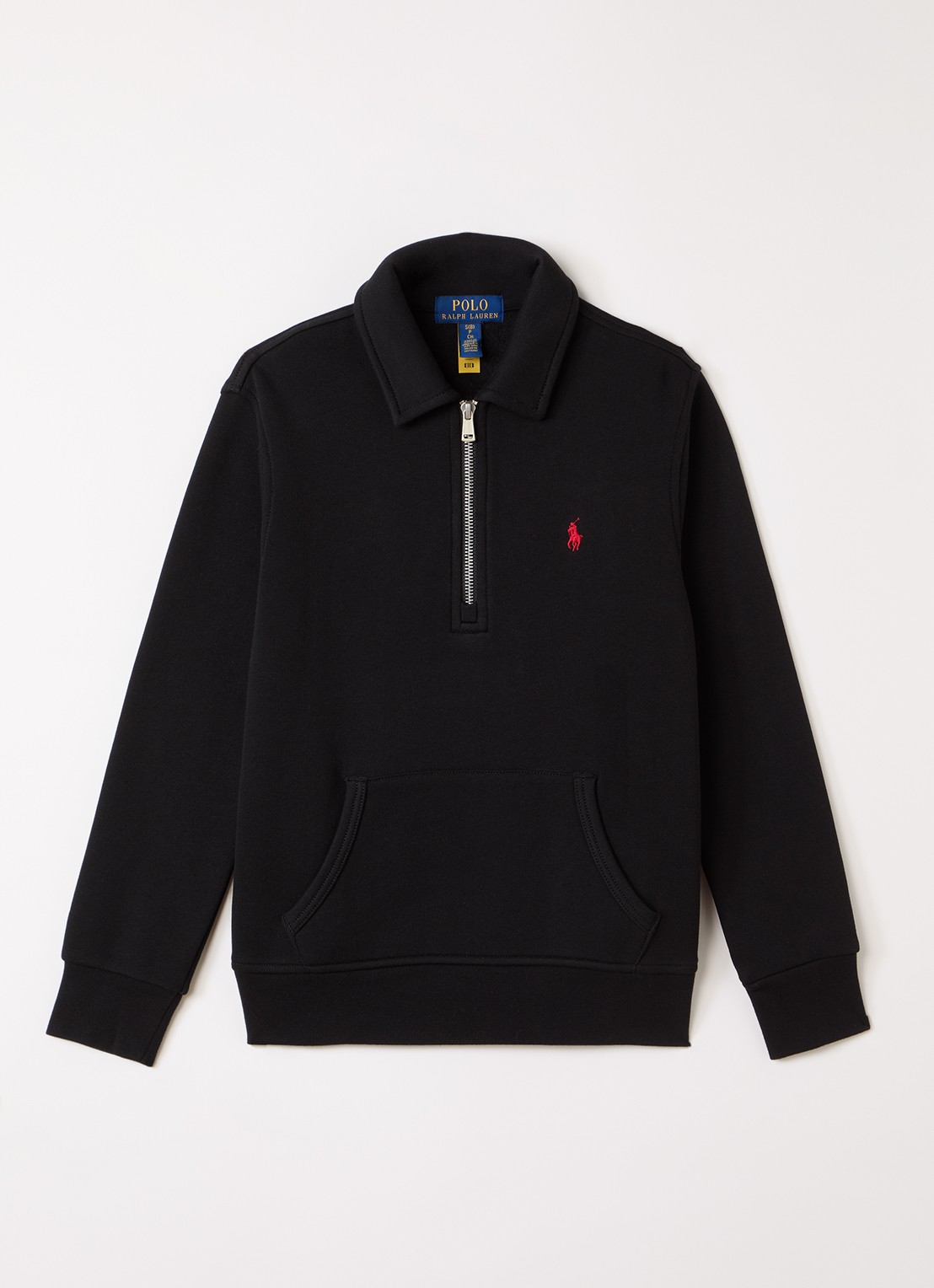 Ralph Lauren Sweater met halve rits - voorkant 2 zwart