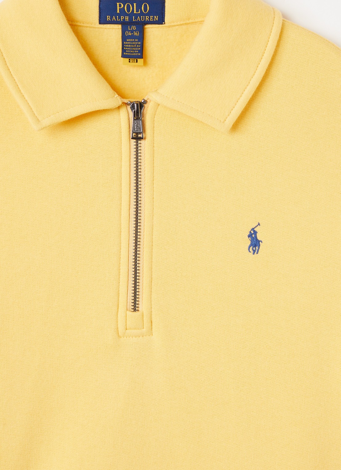 Ralph Lauren Sweater met halve rits - detail 3 geel