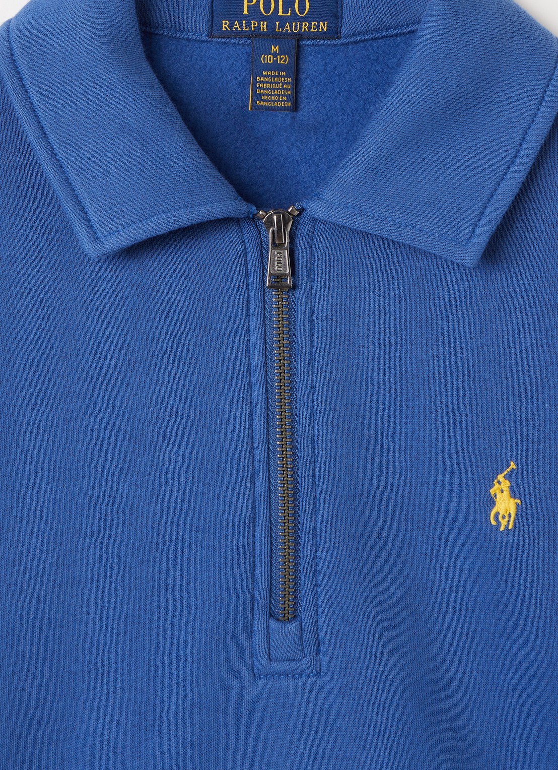 Ralph Lauren Sweater met halve rits - detail blauw