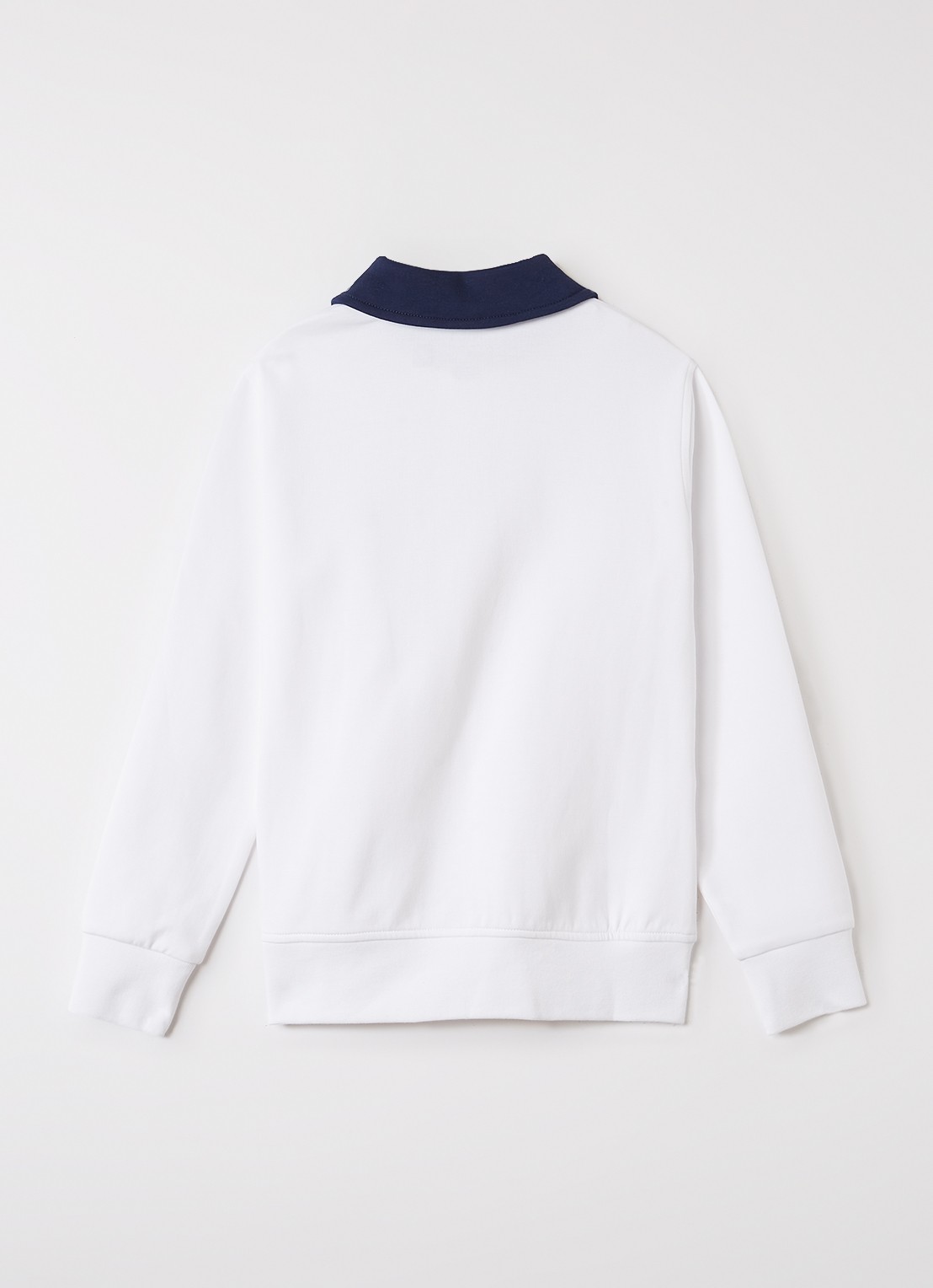 Ralph Lauren Sweater met halve rits - voorkant 2 wit