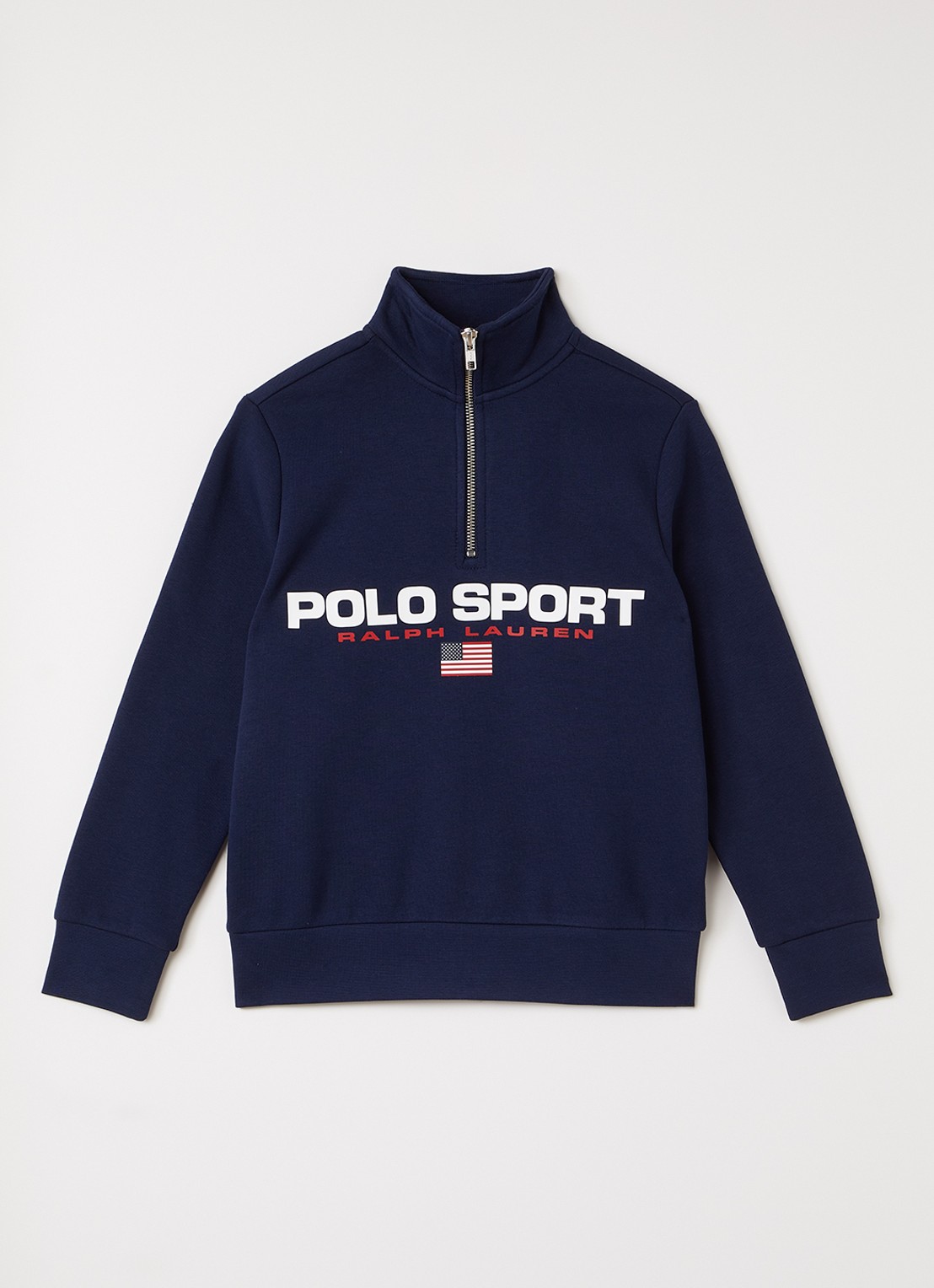 Ralph Lauren Sweater met halve rits - voorkant 2 donkerblauw