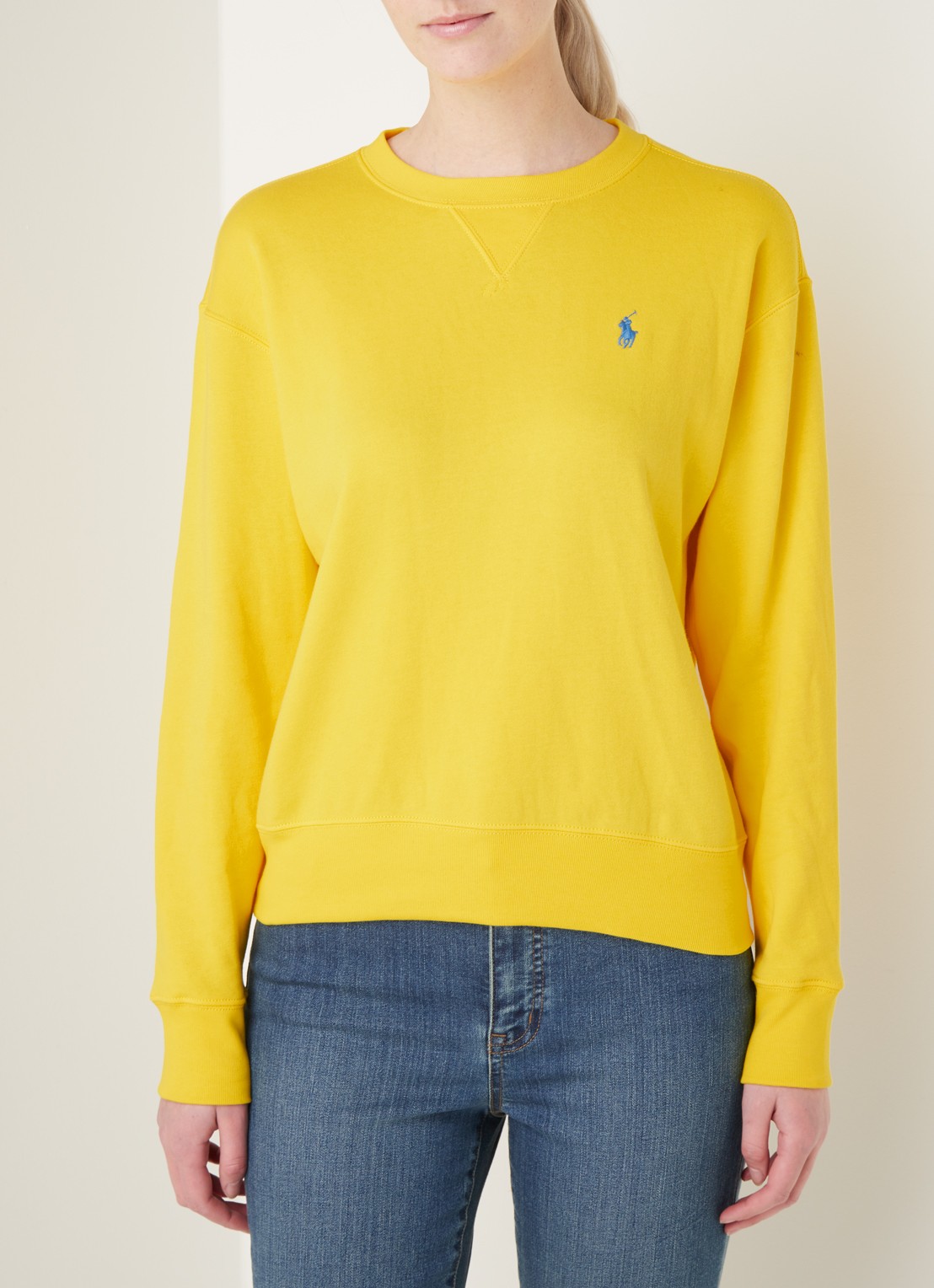Ralph Lauren Sweater met logoborduring - detail 4 geel