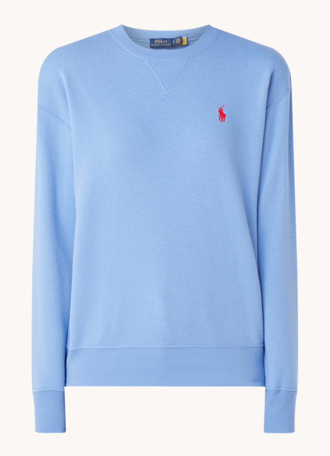 Ralph Lauren Sweater met logoborduring - voorkant blauw