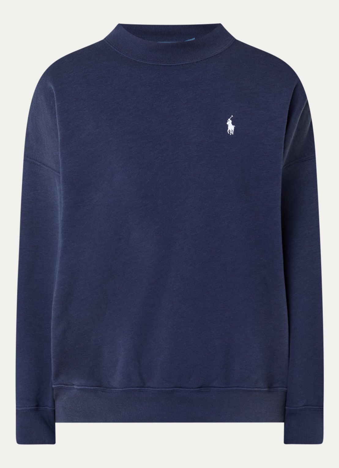 Ralph Lauren Sweater met logoborduring - voorkant donkerblauw