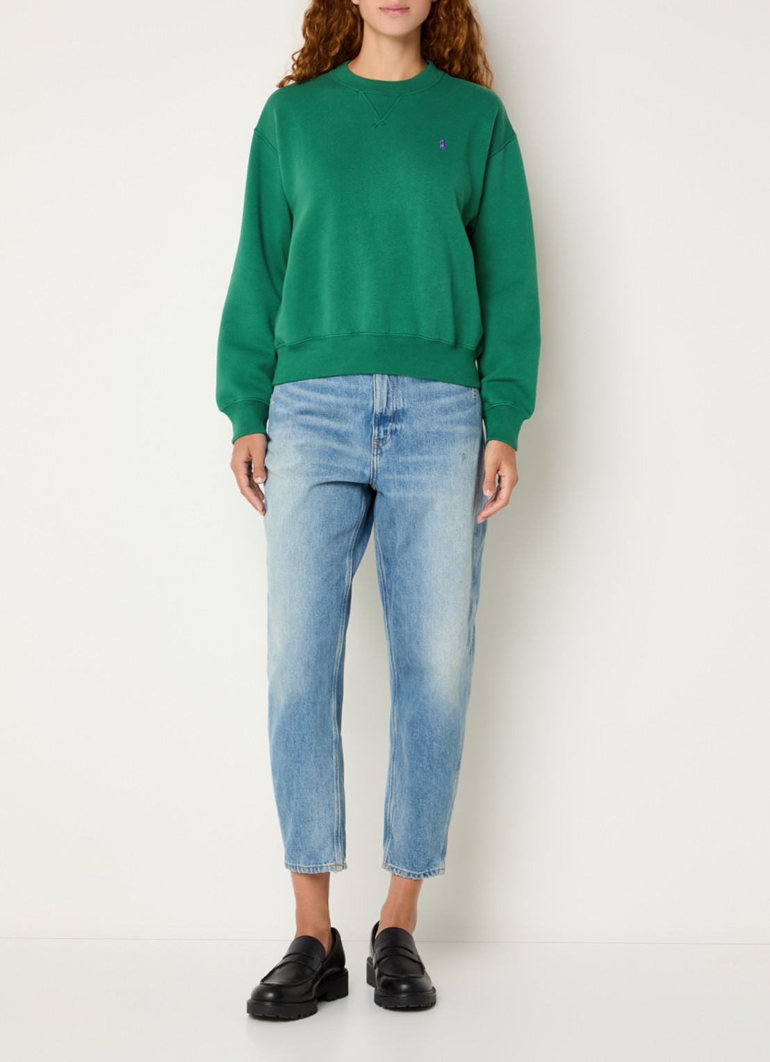 Ralph Lauren Sweater met logoborduring - voorkant 2 groen