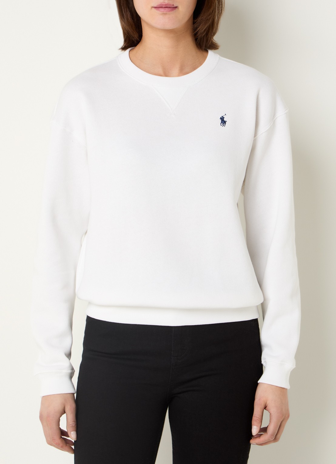 Ralph Lauren Sweater met logoborduring - detail 4 wit