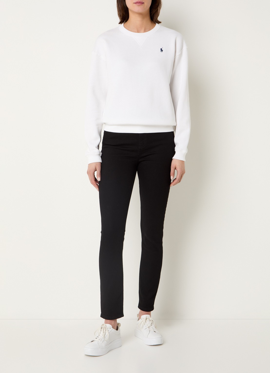 Ralph Lauren Sweater met logoborduring - voorkant 3 wit