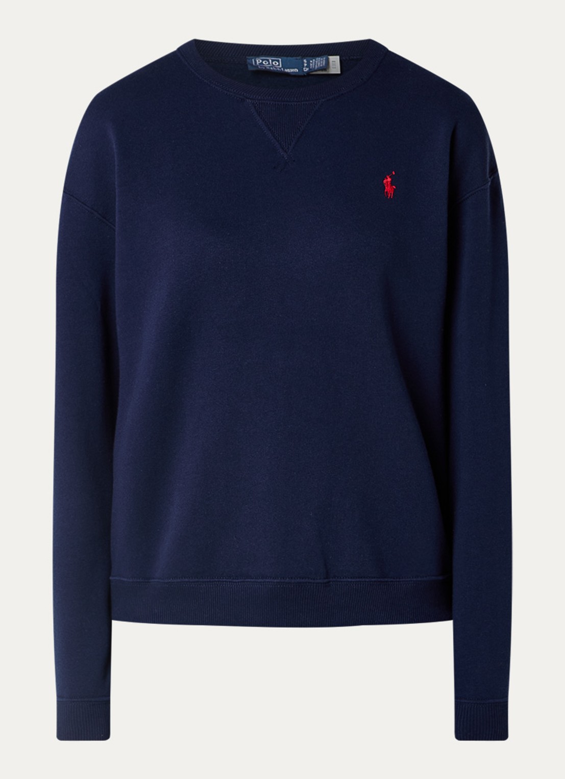 Ralph Lauren Sweater met logoborduring - voorkant 2 donkerblauw