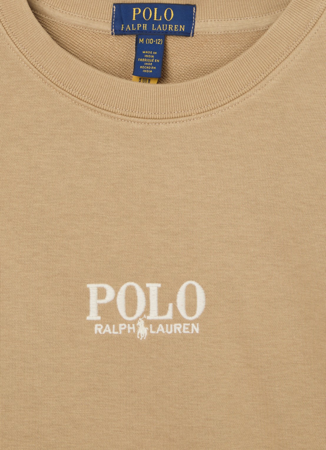 Ralph Lauren Sweater met logoborduring - detail zand