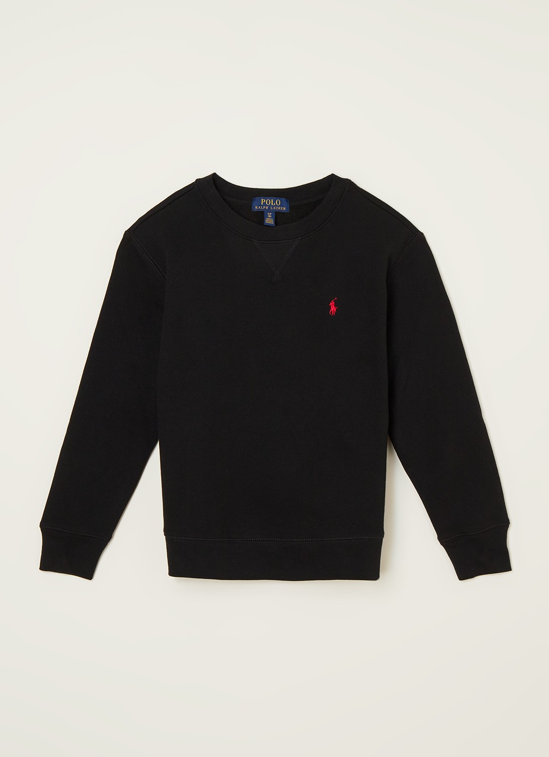 Ralph Lauren Sweater met logoborduring - voorkant zwart