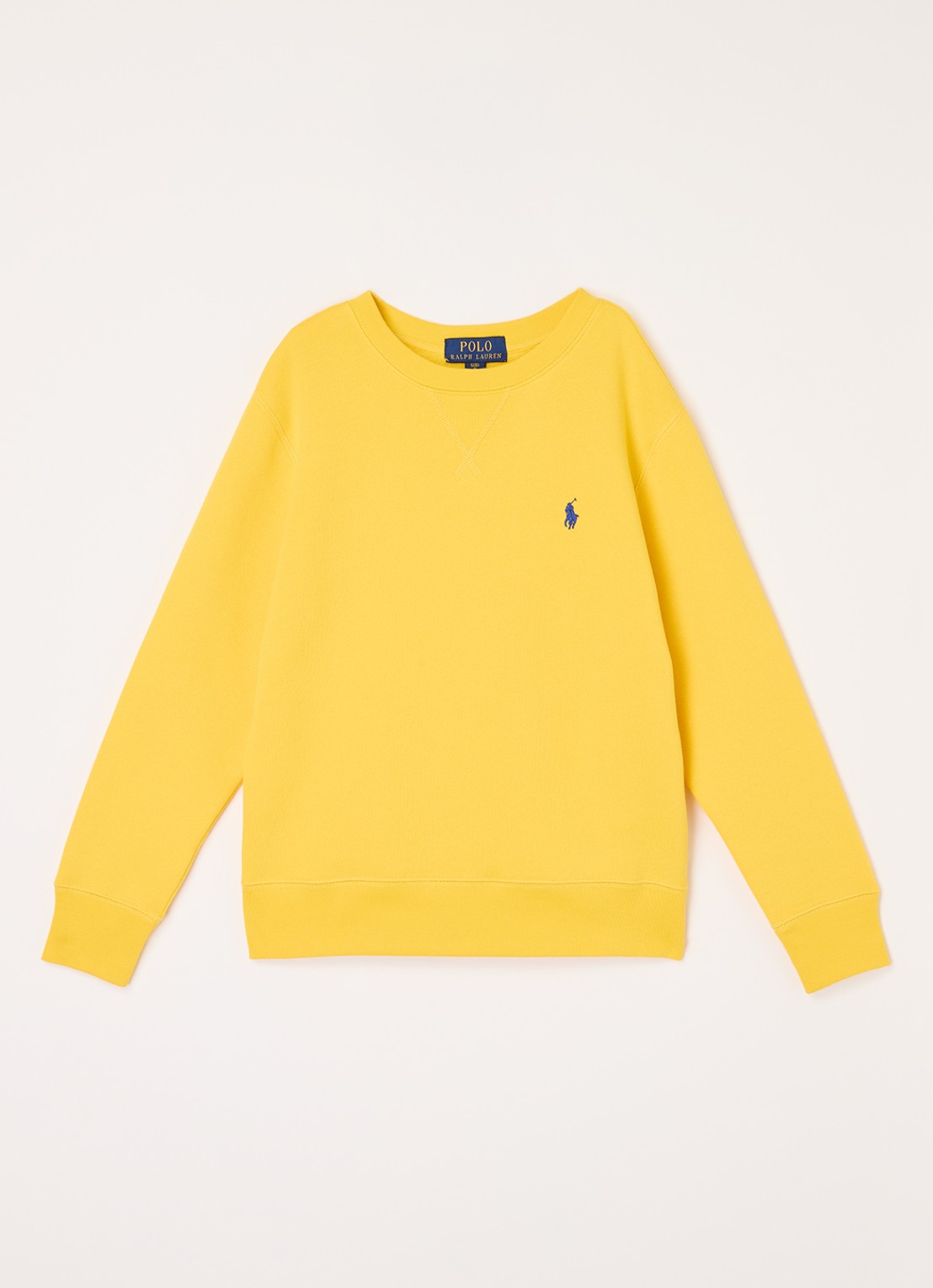 Ralph Lauren Sweater met logoborduring - voorkant geel