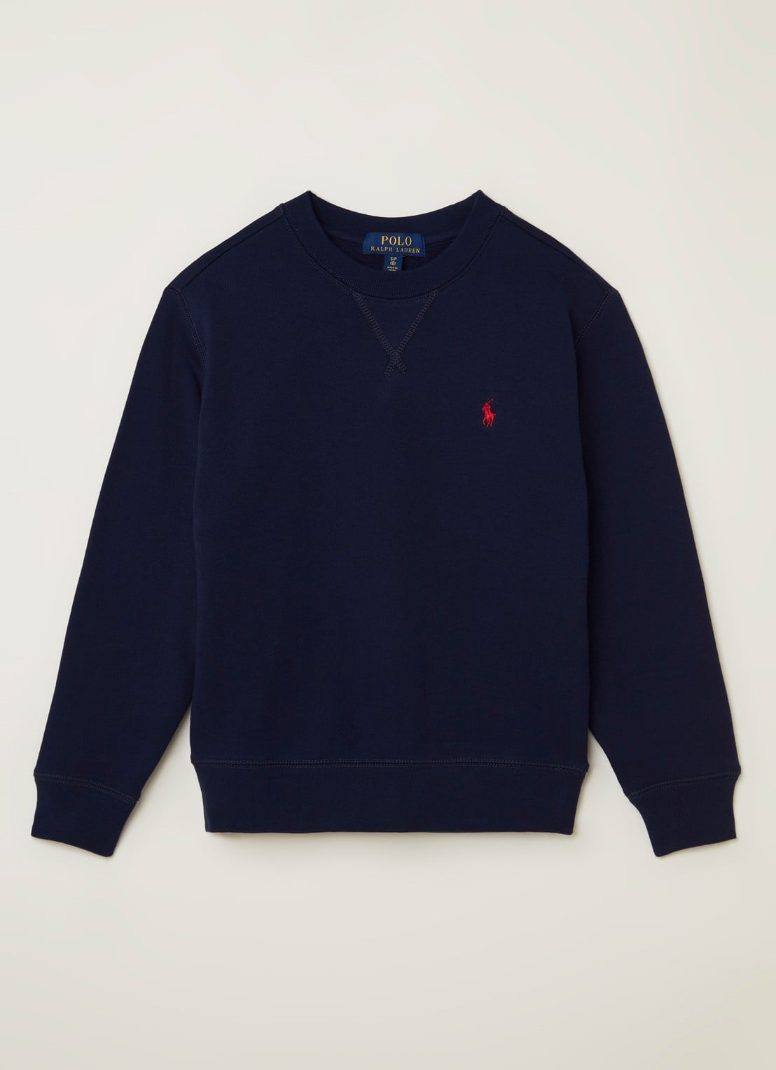 Ralph Lauren Sweater met logoborduring - voorkant donkerblauw
