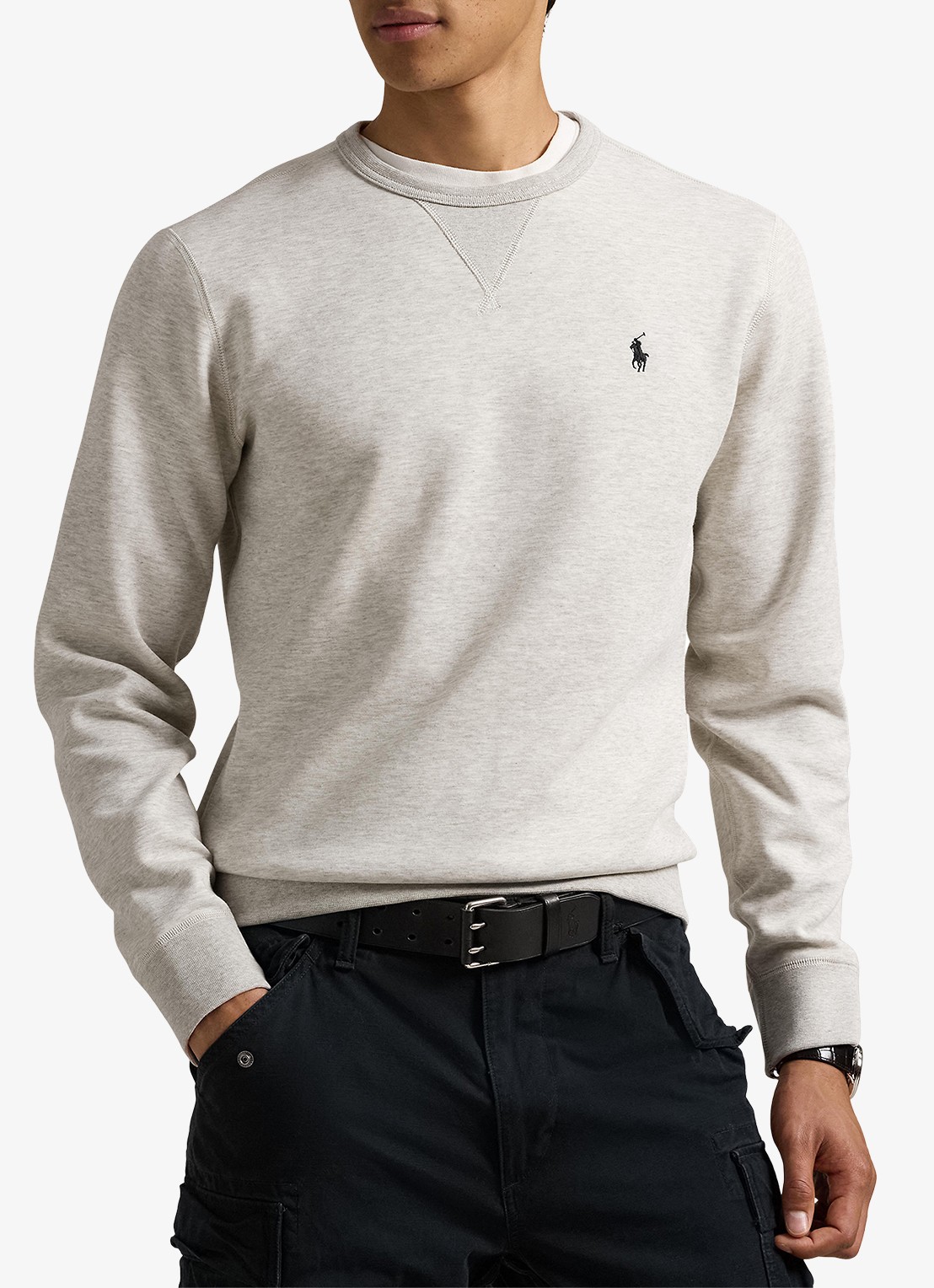 Ralph Lauren Sweater met logoborduring - detail lt sport heather / grijs