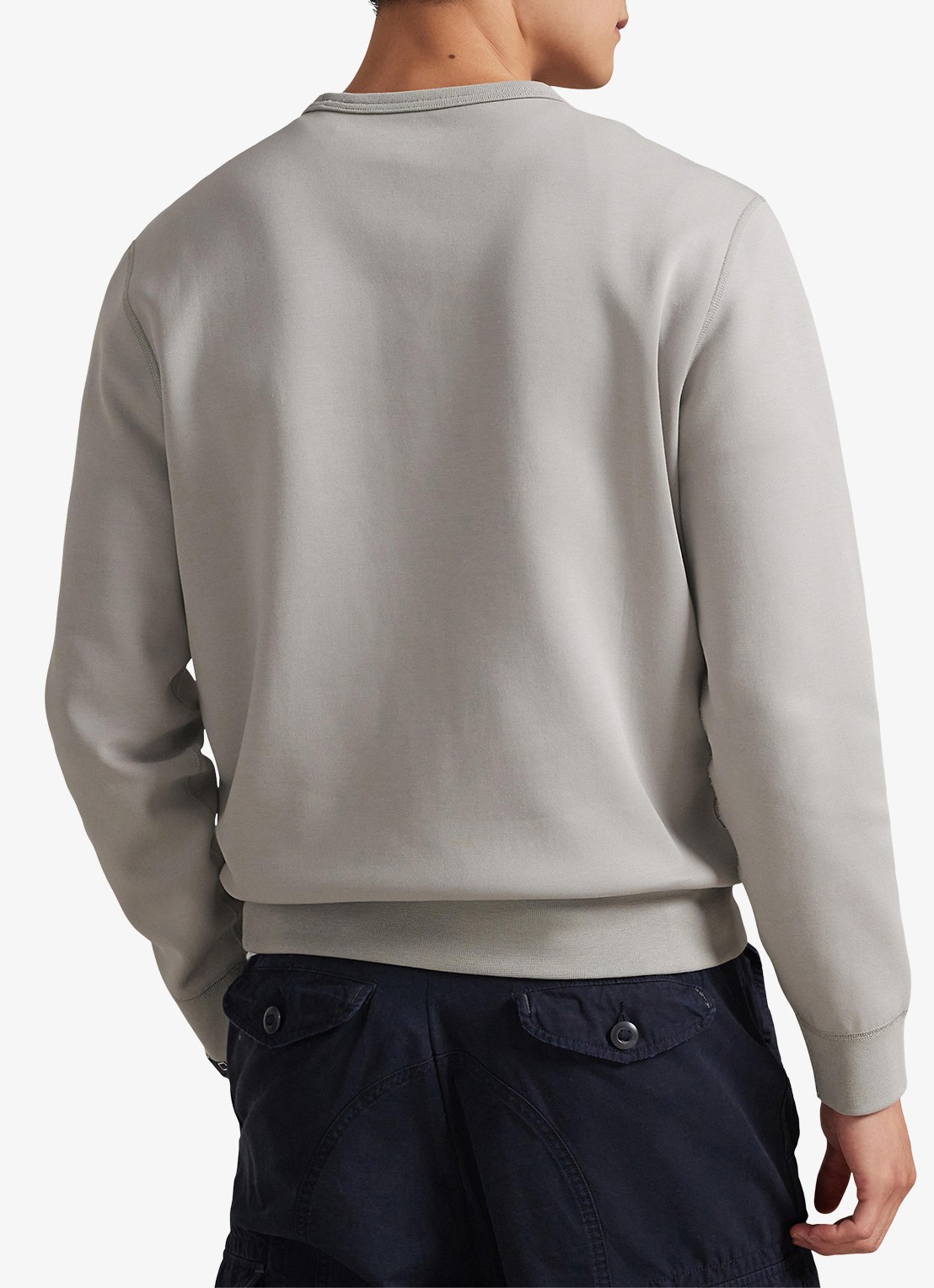 Ralph Lauren Sweater met logoborduring - achterkant soft grey c1730 / lichtgrijs