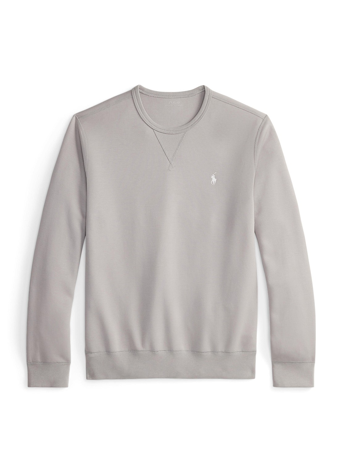 Ralph Lauren Sweater met logoborduring - voorkant 2 soft grey c1730 / lichtgrijs
