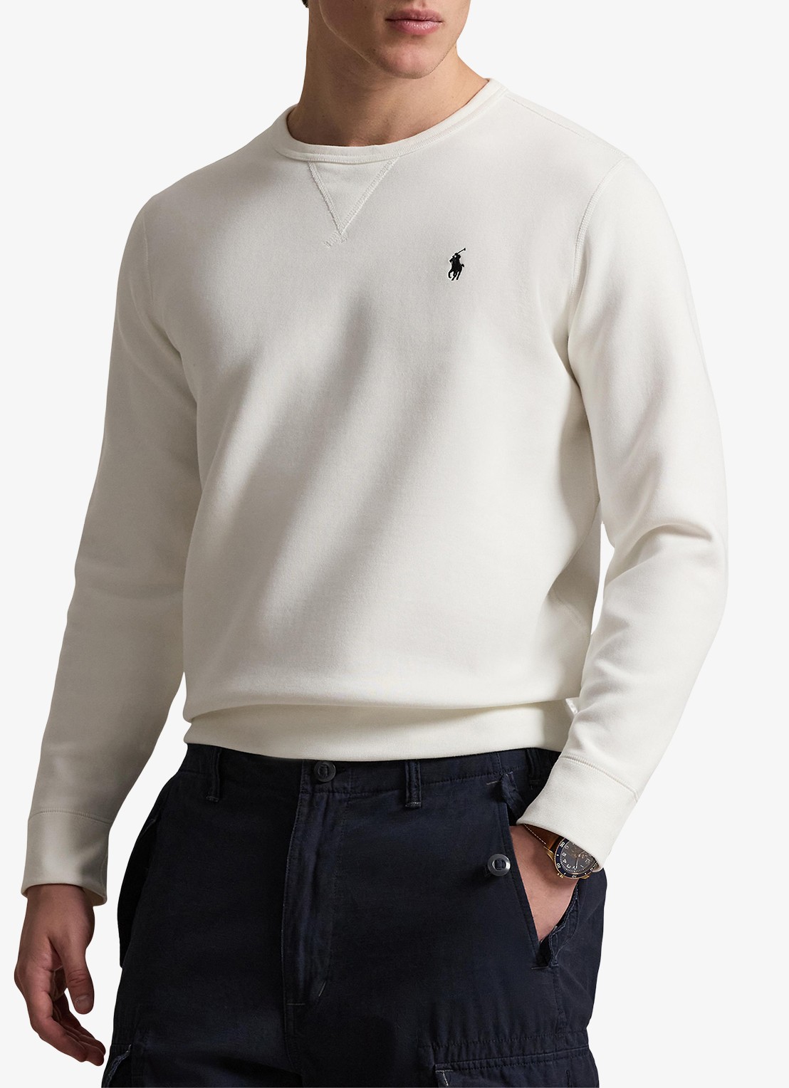 Ralph Lauren Sweater met logoborduring - detail 4 white / wit