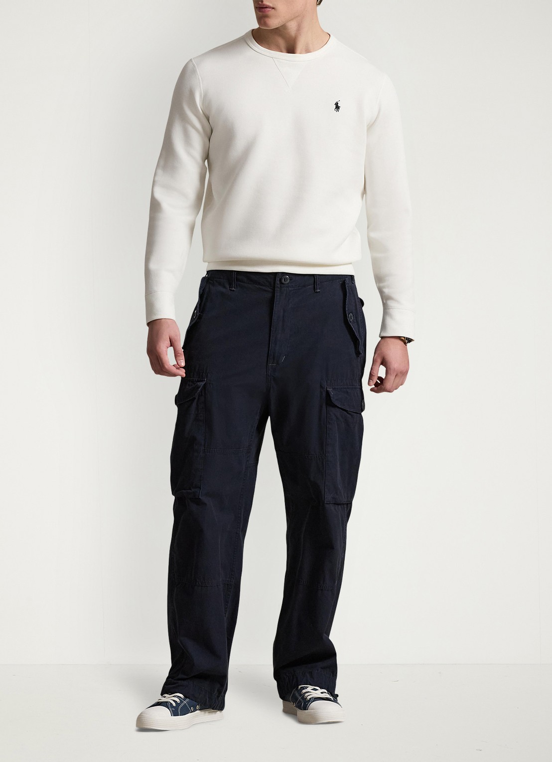 Ralph Lauren Sweater met logoborduring - voorkant 2 white / wit