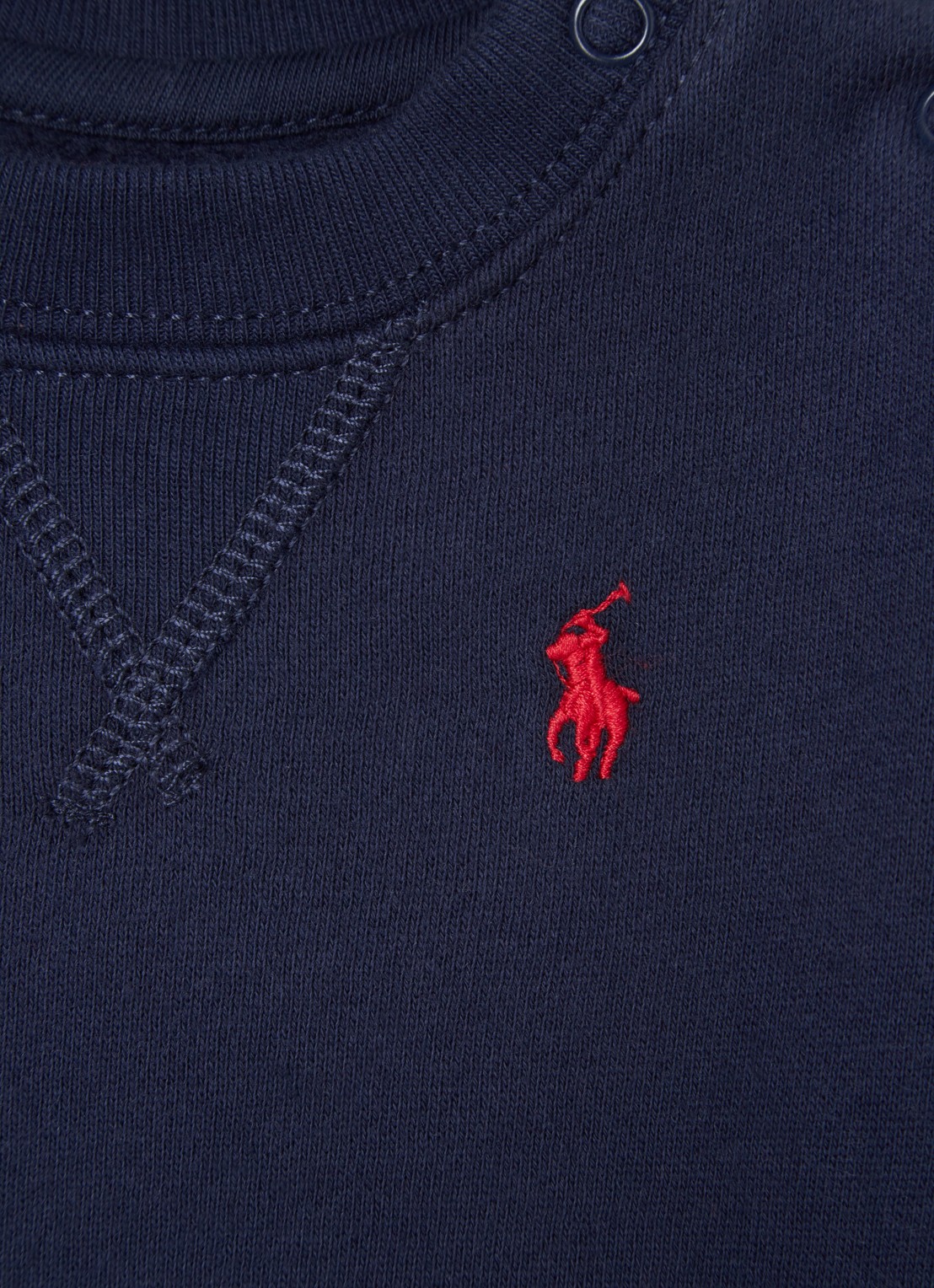 Ralph Lauren Sweater met logoborduring - detail donkerblauw