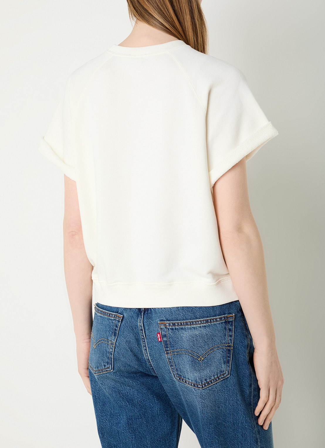 Ralph Lauren Sweater met logoprint - achterkant 3 gebroken wit