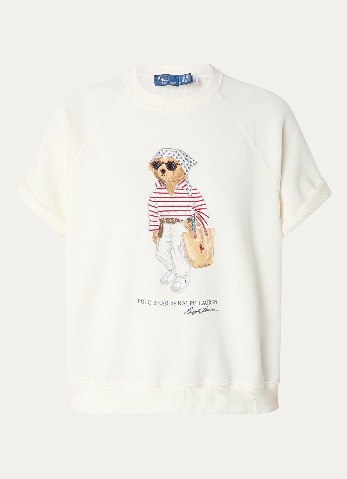 Ralph Lauren Sweater met logoprint - voorkant gebroken wit