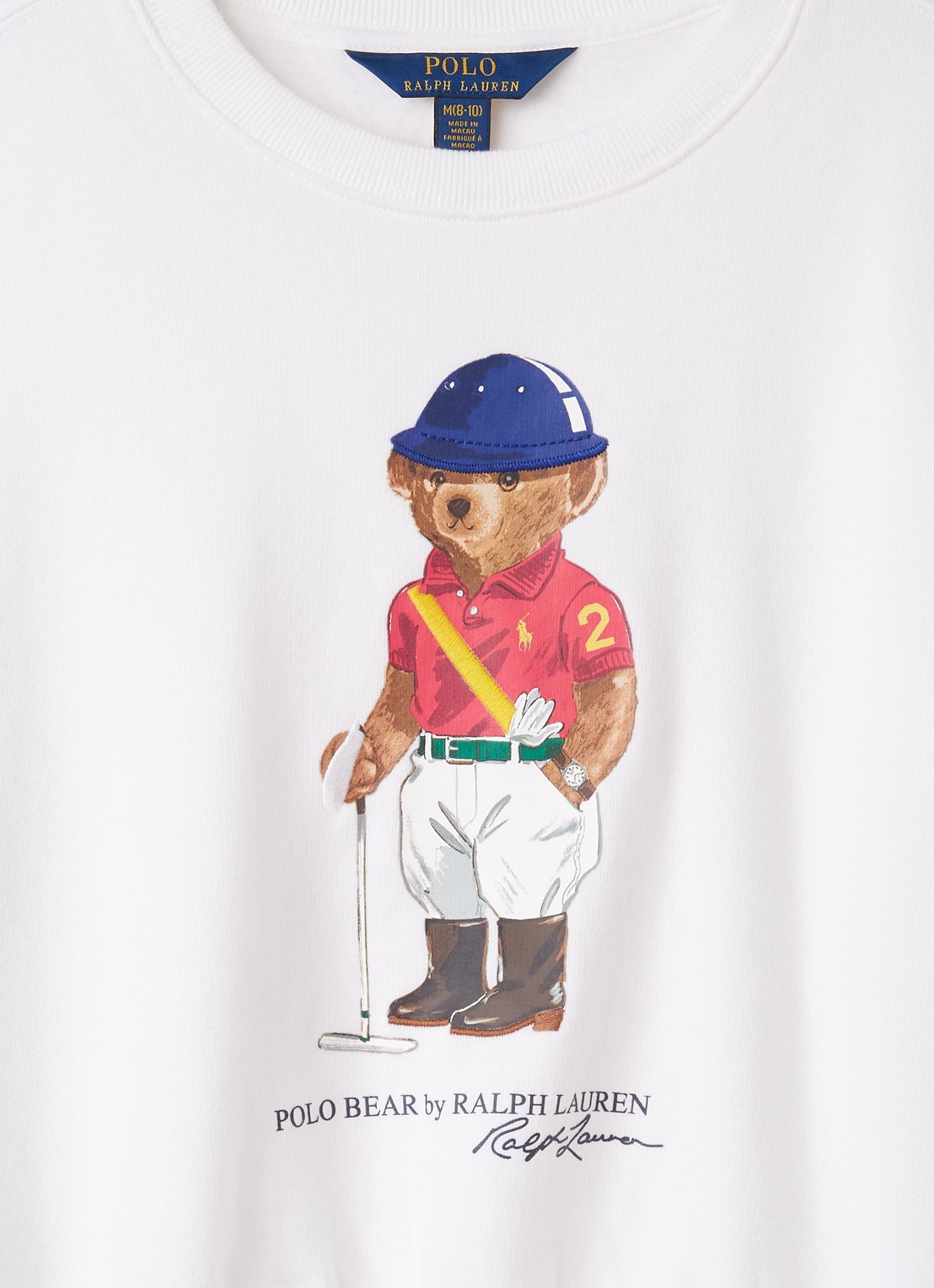 Ralph Lauren Sweater met logoprint - detail wit