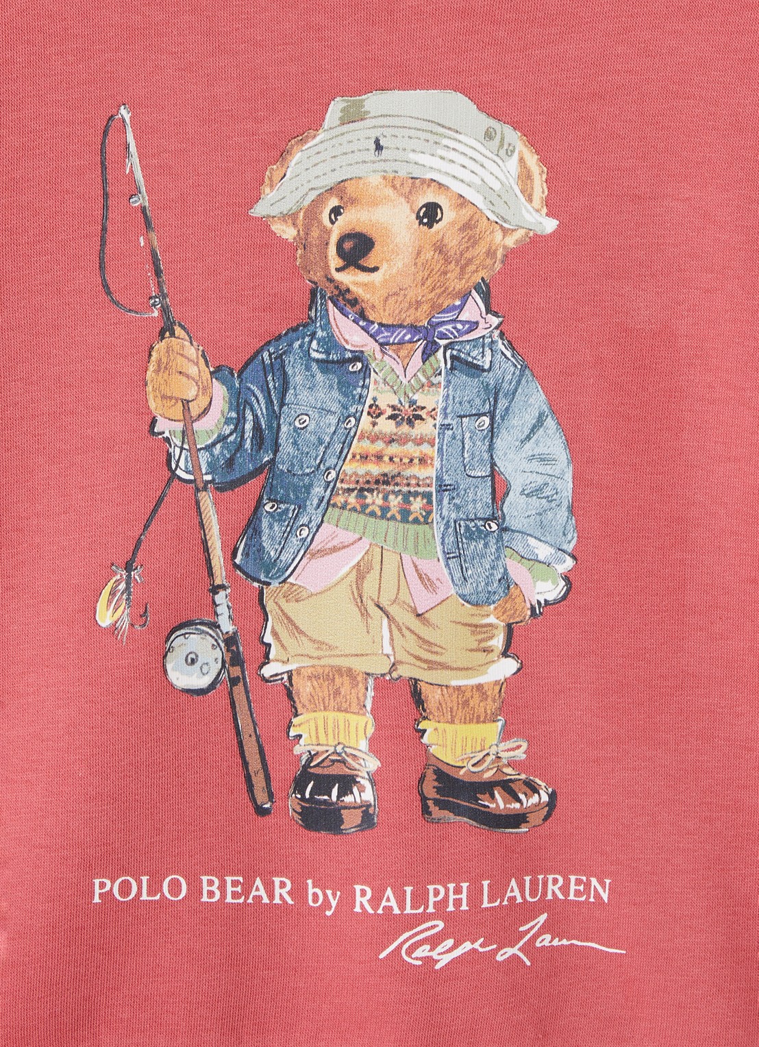 Ralph Lauren Sweater met logoprint - detail koraal