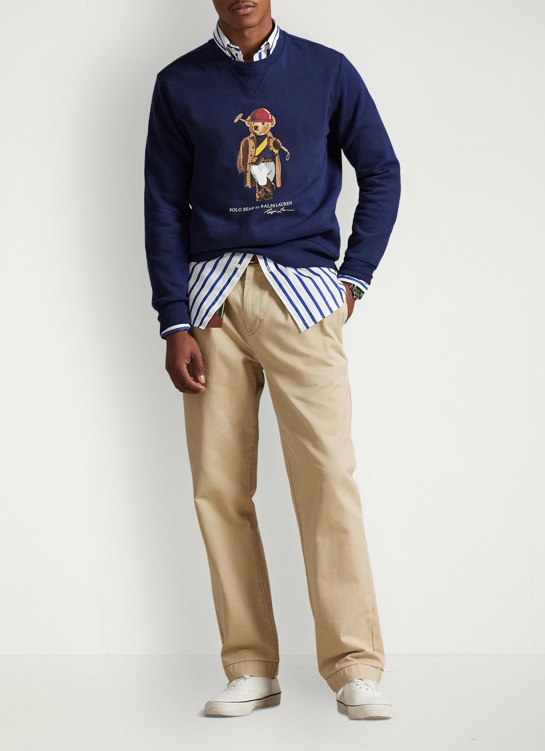 Ralph Lauren Sweater met logoprint - voorkant 3 newport navy / donkerblauw