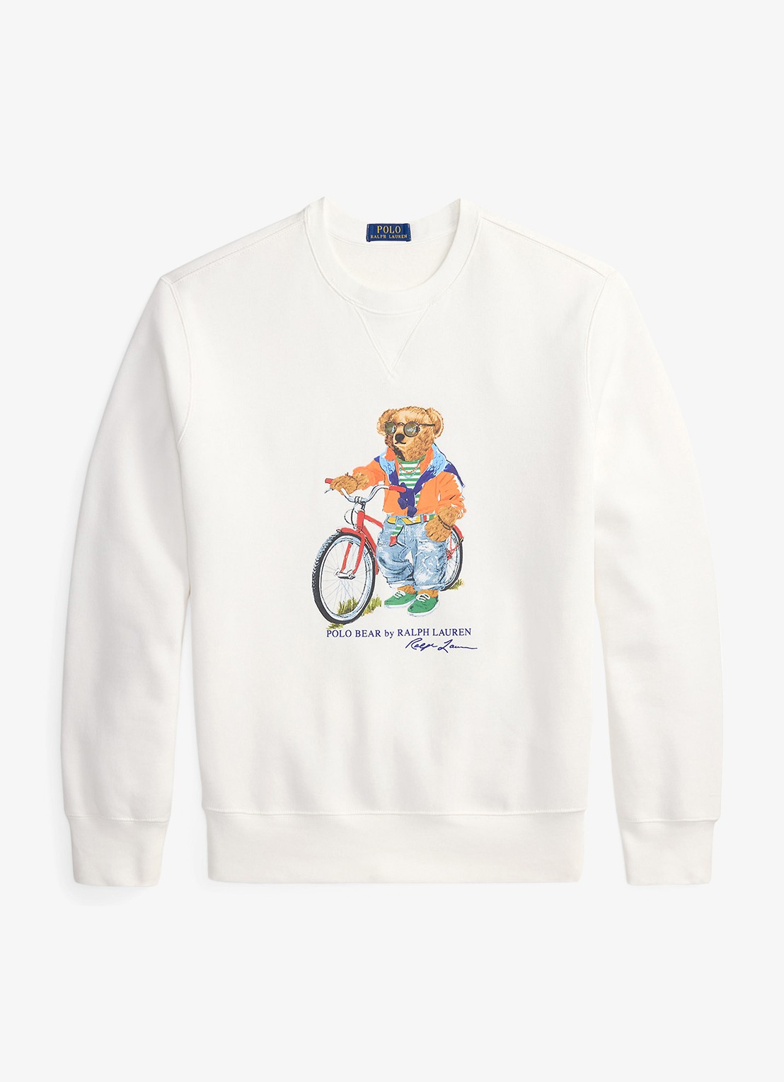 Ralph Lauren Sweater met logoprint - voorkant white summer / wit