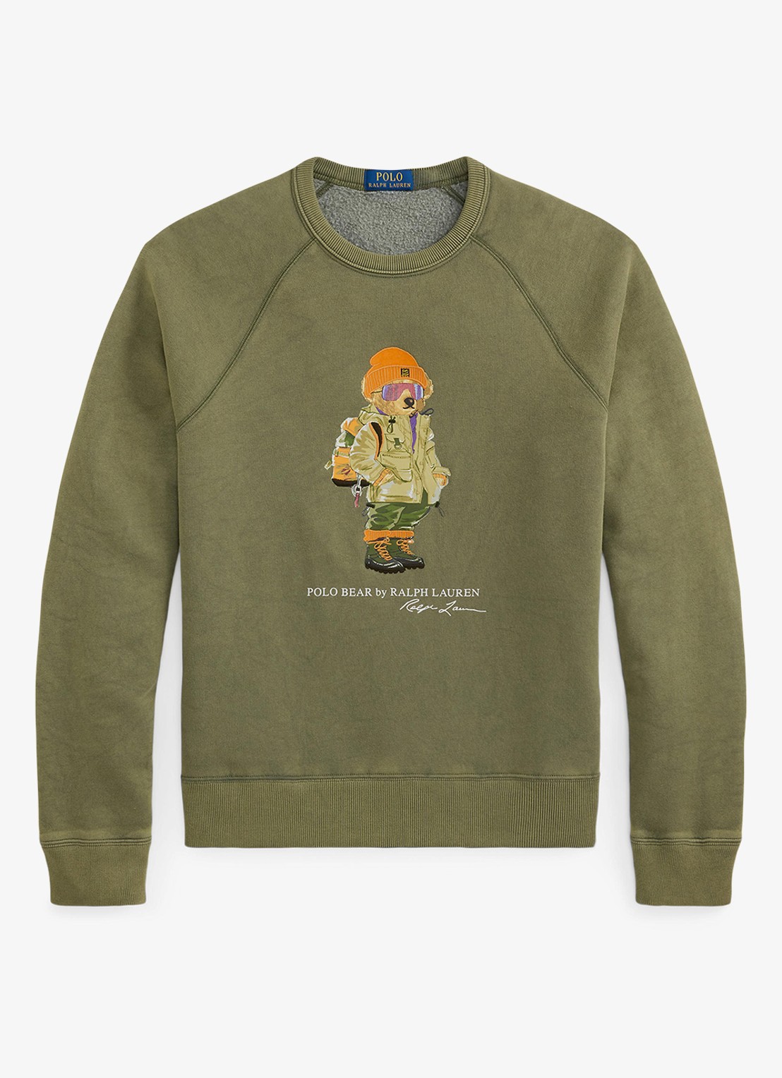 Ralph Lauren Sweater met logoprint - voorkant 3 cruise olive / olijfgroen