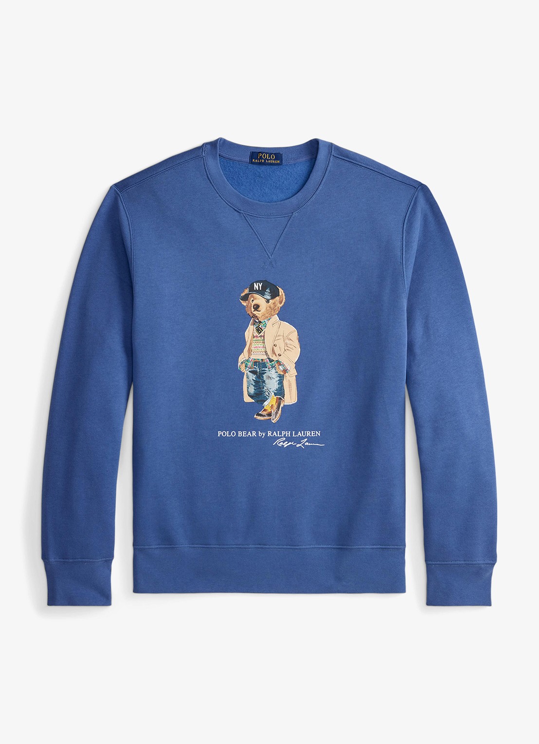 Ralph Lauren Sweater met logoprint - voorkant bastille blue / blauw