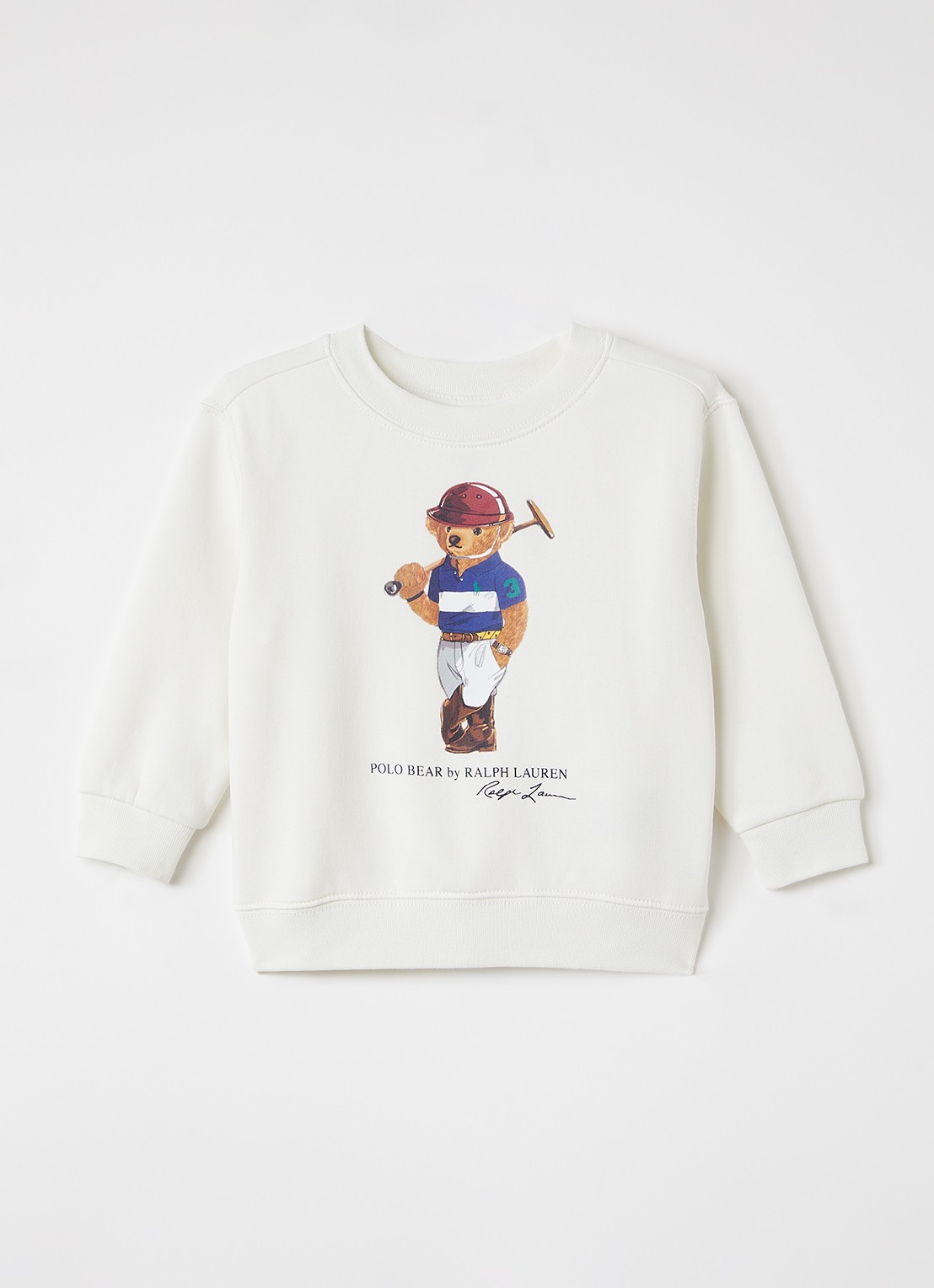 Ralph Lauren Sweater met logoprint - voorkant gebroken wit