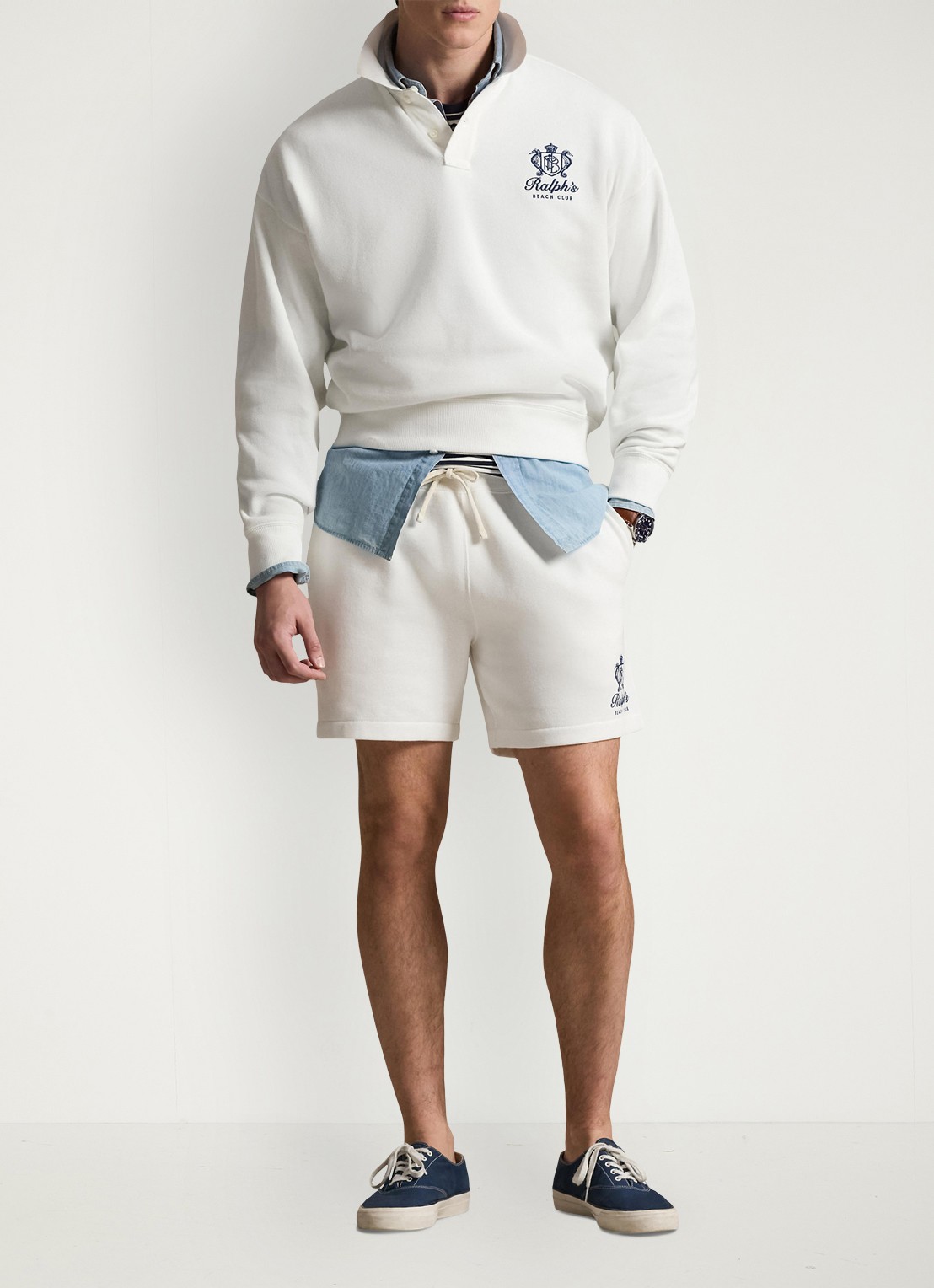 Ralph Lauren Sweater met polokraag en logo - detail 3 white / wit