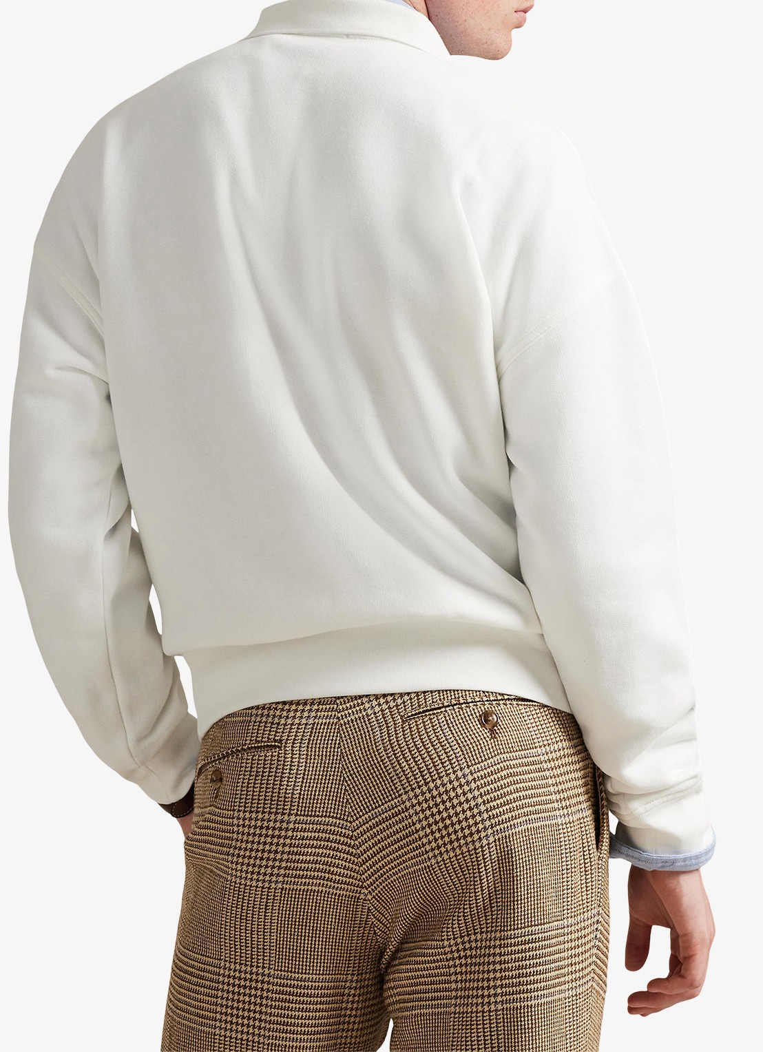 Ralph Lauren Sweater met polokraag en logo - achterkant white / wit