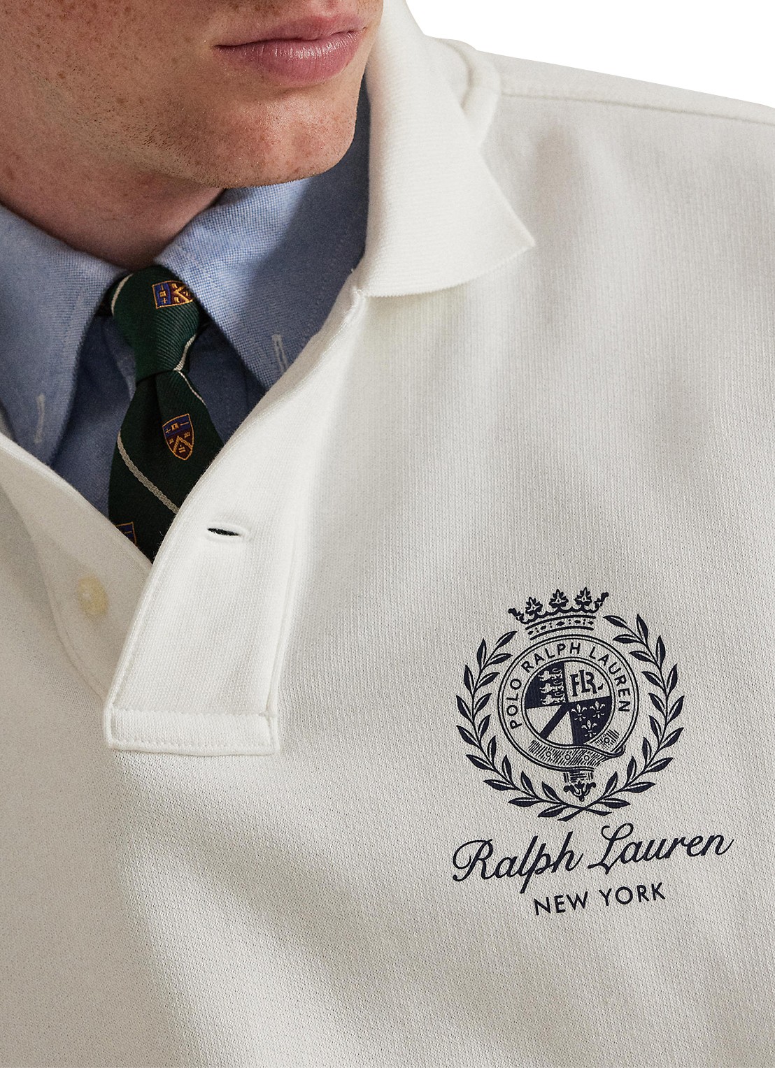 Ralph Lauren Sweater met polokraag en logo - detail 5 white / wit
