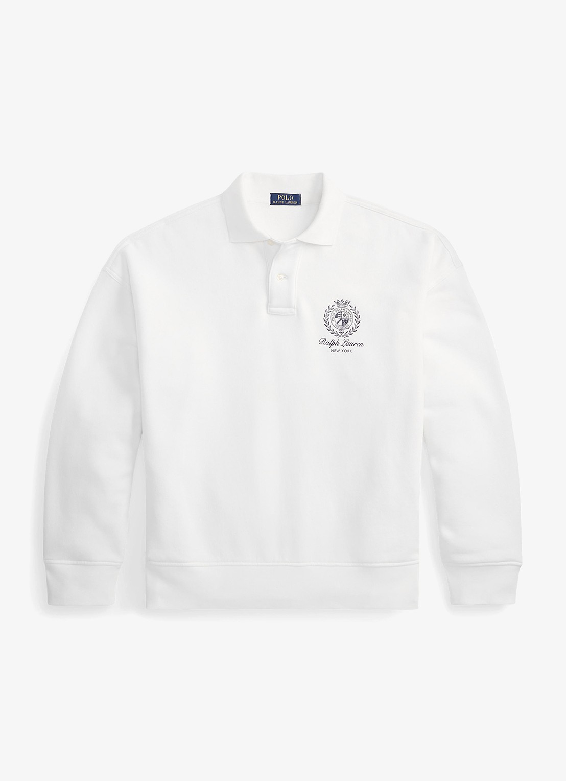 Ralph Lauren Sweater met polokraag en logo - voorkant 2 white / wit