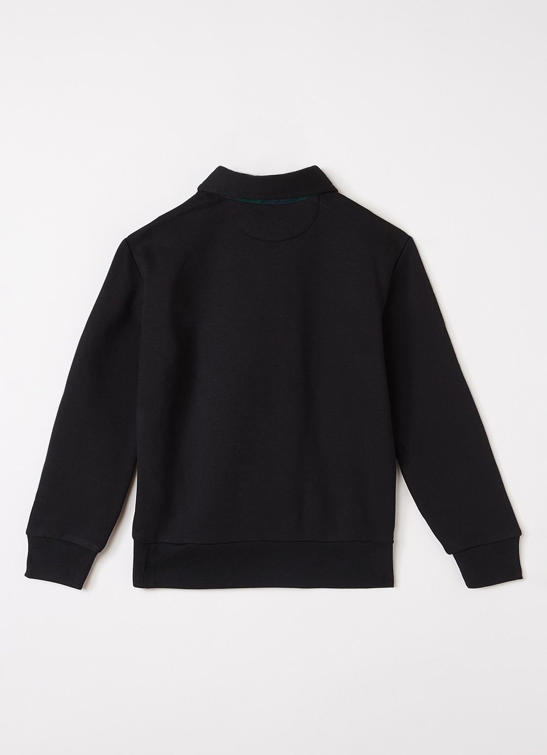 Ralph Lauren Sweater met polokraag en logoborduring - voorkant 2 zwart