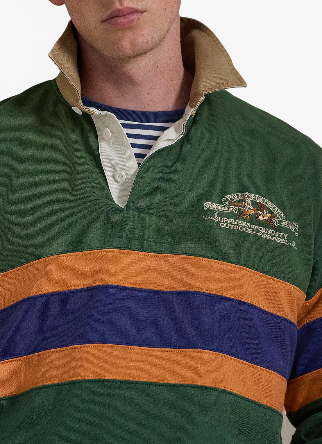 Ralph Lauren Sweater met polokraag - detail 3 grass green / groen