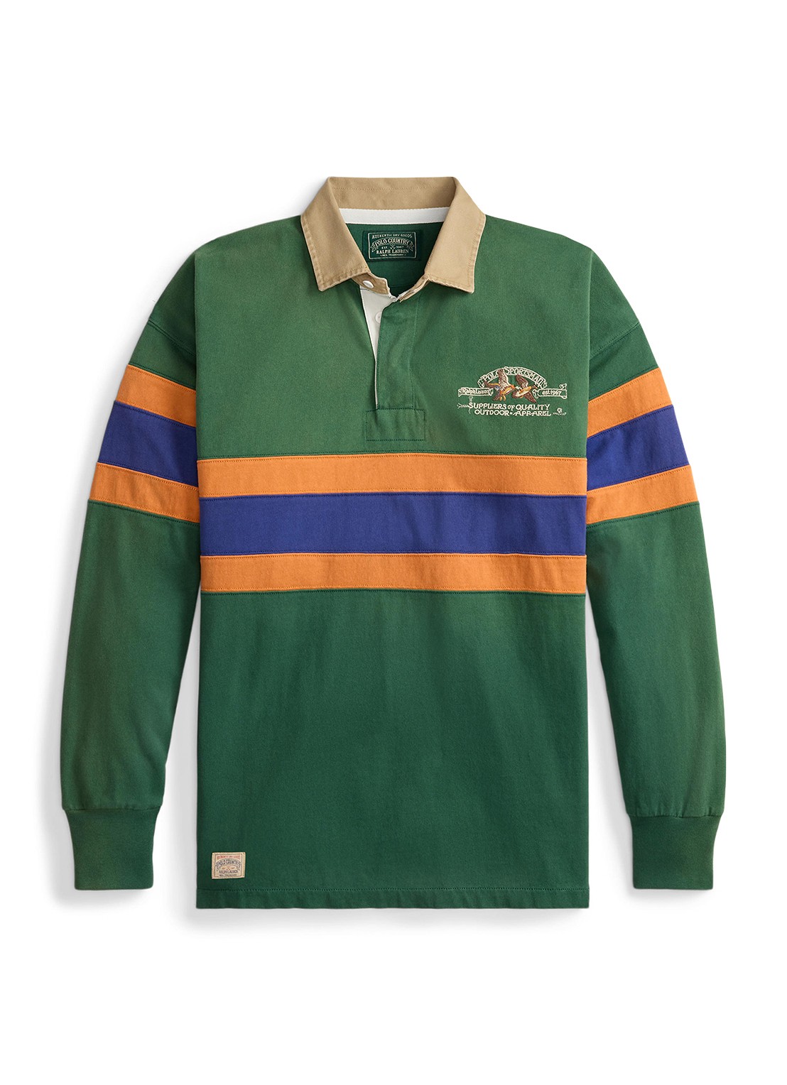 Ralph Lauren Sweater met polokraag - voorkant 4 grass green / groen