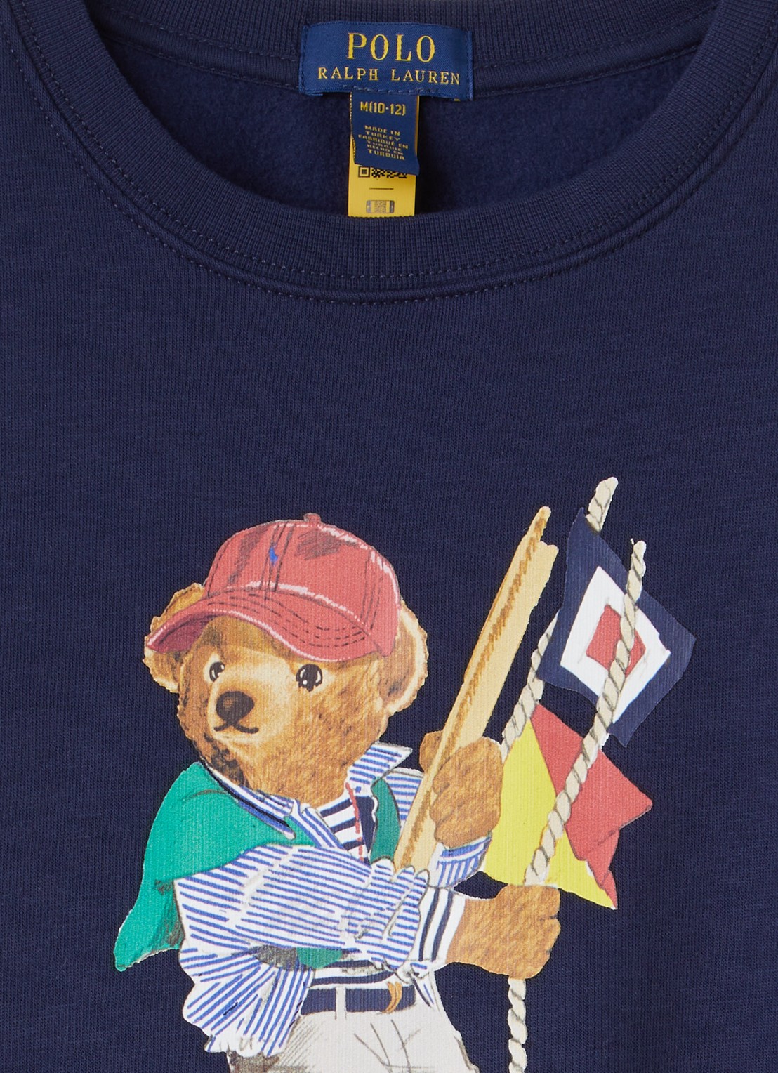 Ralph Lauren Sweater met print en logo - detail 3 donkerblauw