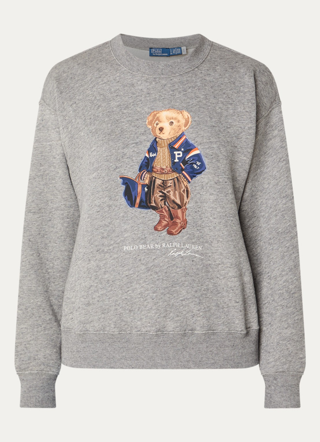 Ralph Lauren Sweater met print - voorkant grijsmele