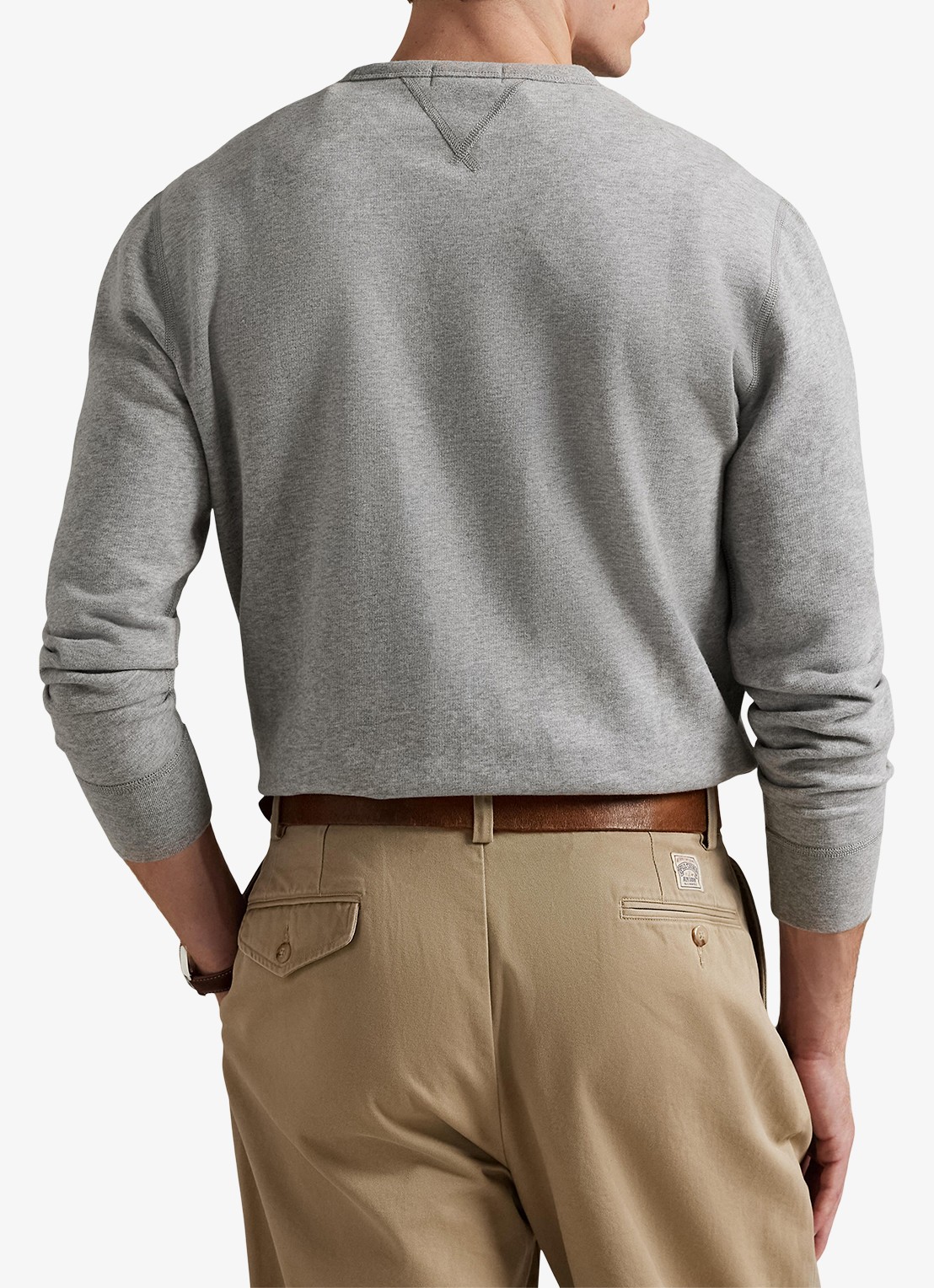 Ralph Lauren Sweater met ronde hals en logoborduring - achterkant 3 andover heather