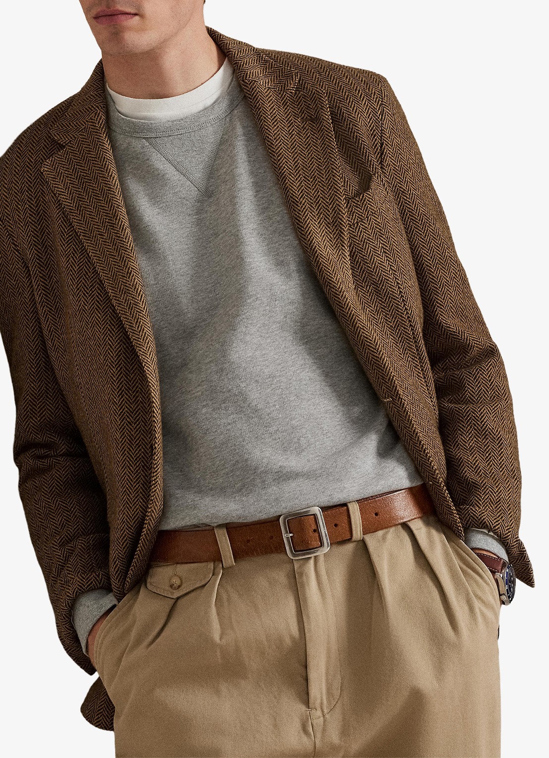 Ralph Lauren Sweater met ronde hals en logoborduring - detail 5 andover heather
