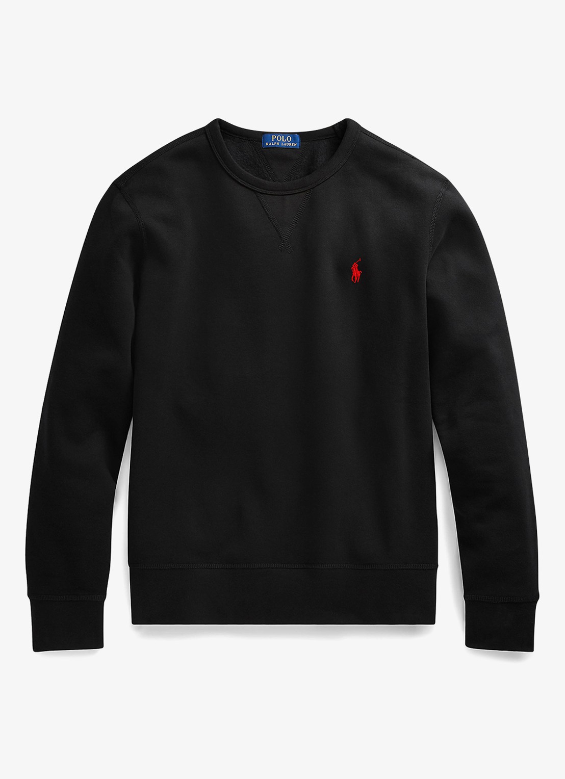 Ralph Lauren Sweater met ronde hals en logoborduring - voorkant 4 polo black