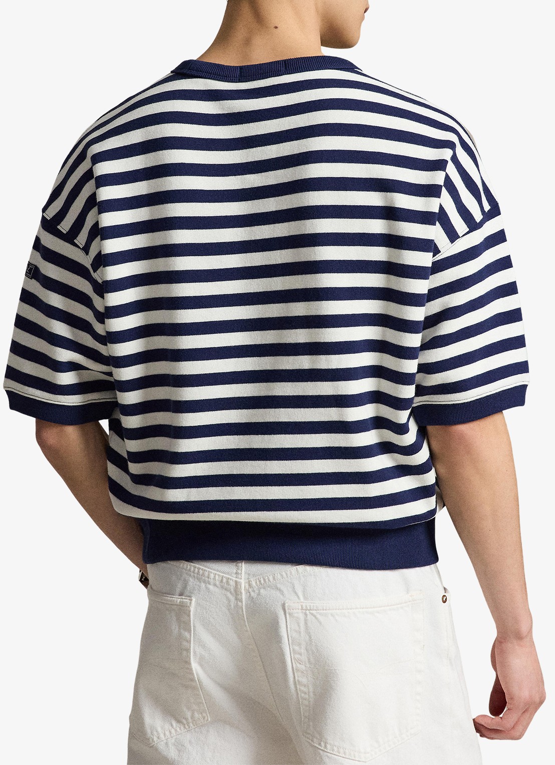 Ralph Lauren Sweater met streepprint - achterkant newport navy/white / donkerblauw