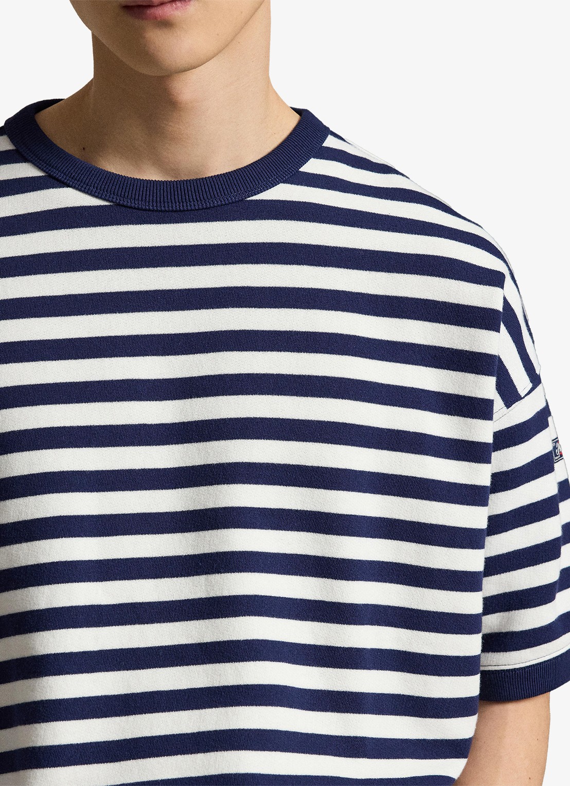 Ralph Lauren Sweater met streepprint - detail 3 newport navy/white / donkerblauw