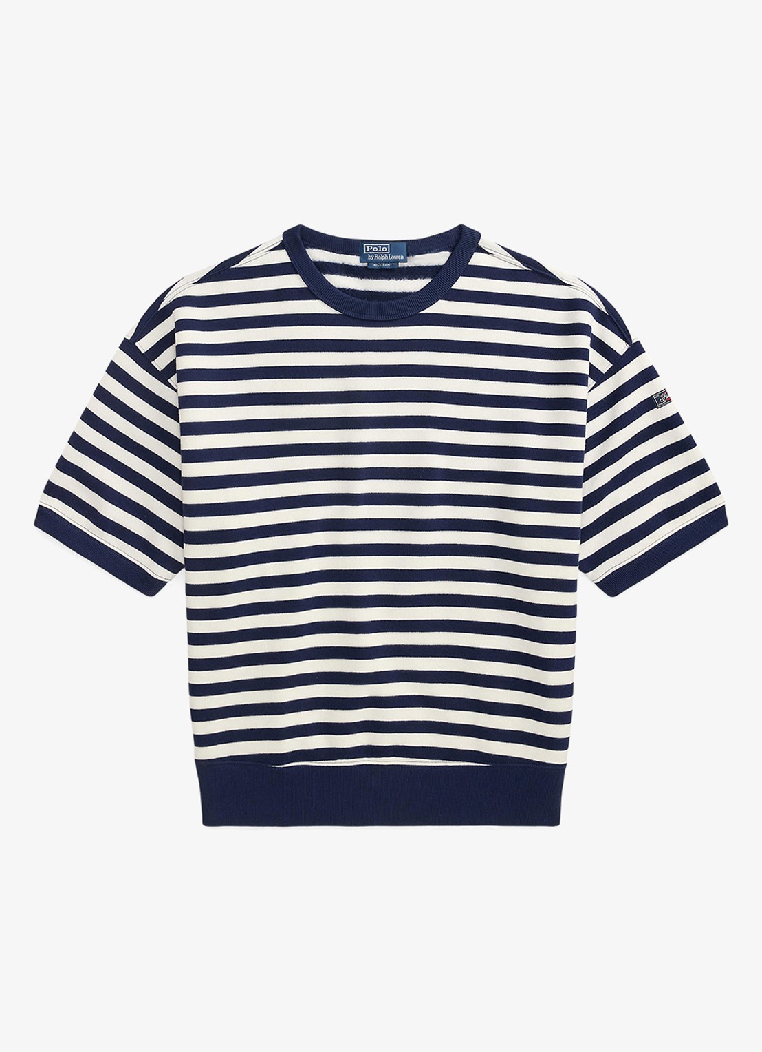 Ralph Lauren Sweater met streepprint - voorkant 4 newport navy/white / donkerblauw