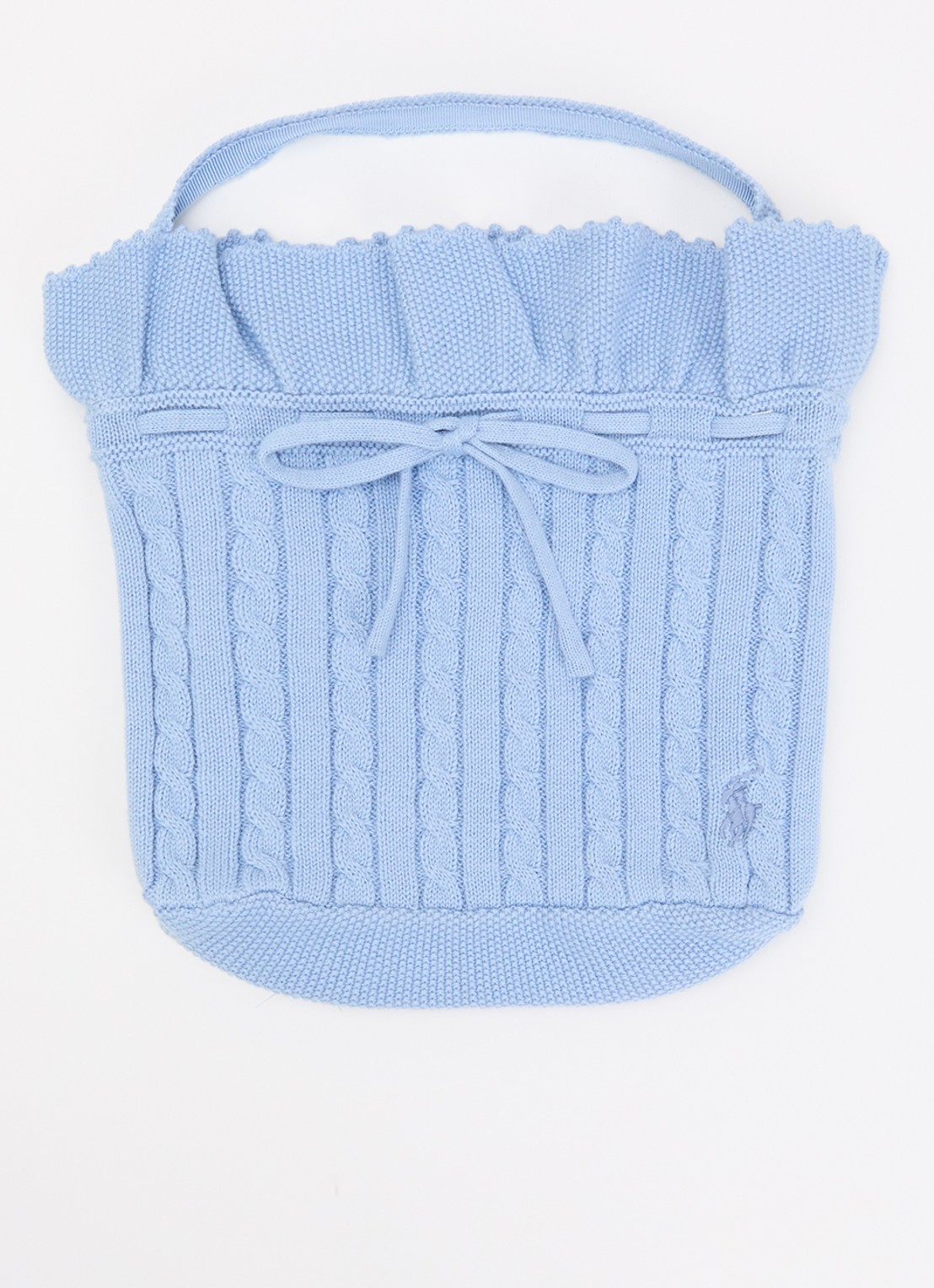Ralph Lauren Sweater mini tas met logo - voorkant 2 blauw
